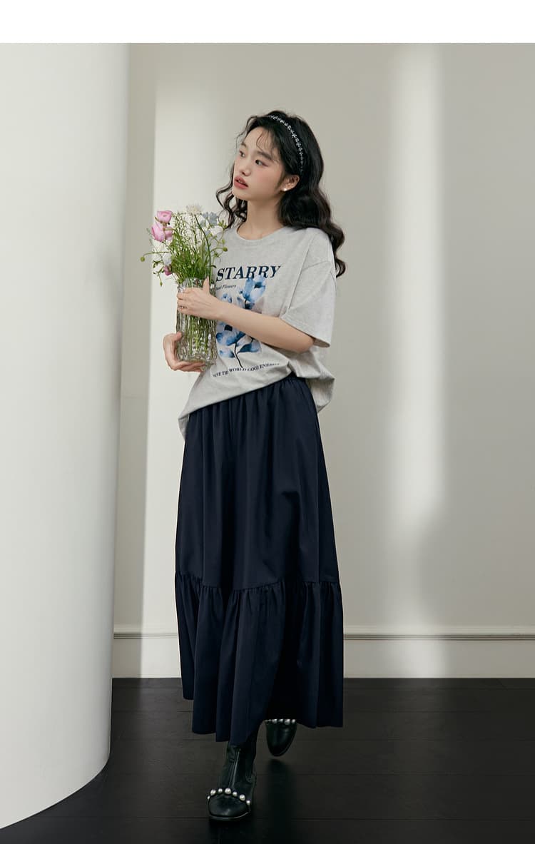スカート ティアード ロマンティック アシンメトリーティアードスカート