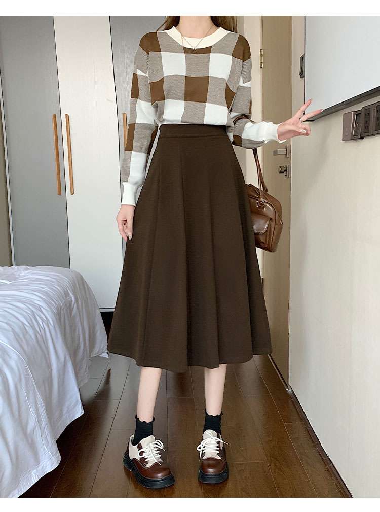 スカート ティアード ふんわりロング丈ティアードプリーツスカート