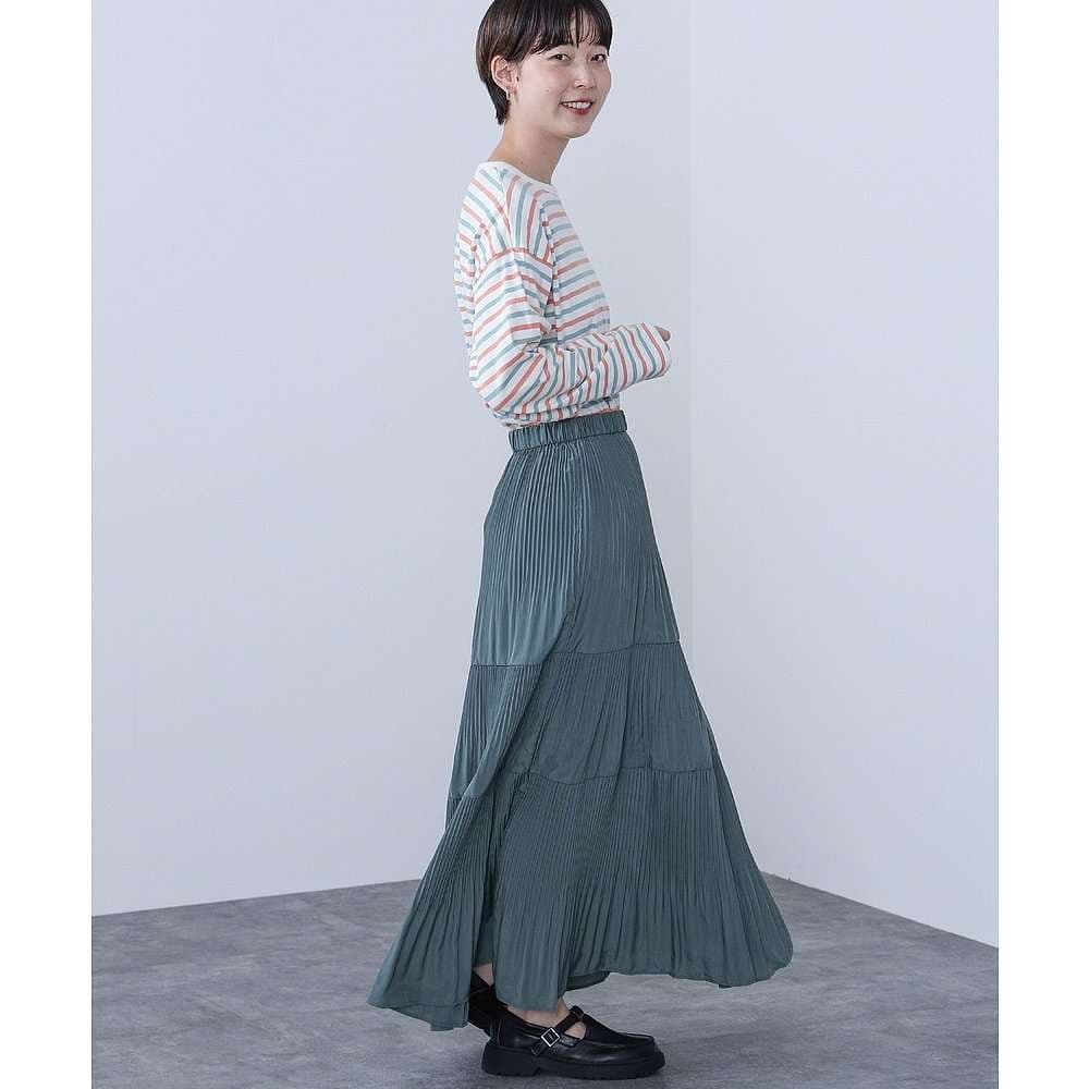 スカート ティアード ゆるふわティアードロングスカート