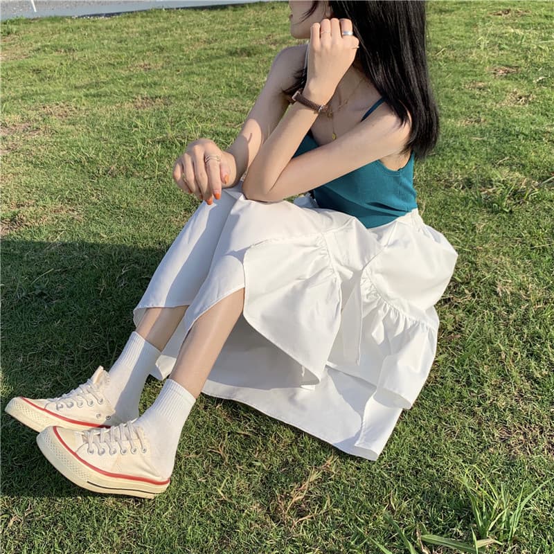 スカート ティアード ふんわりティアードアシメスカート