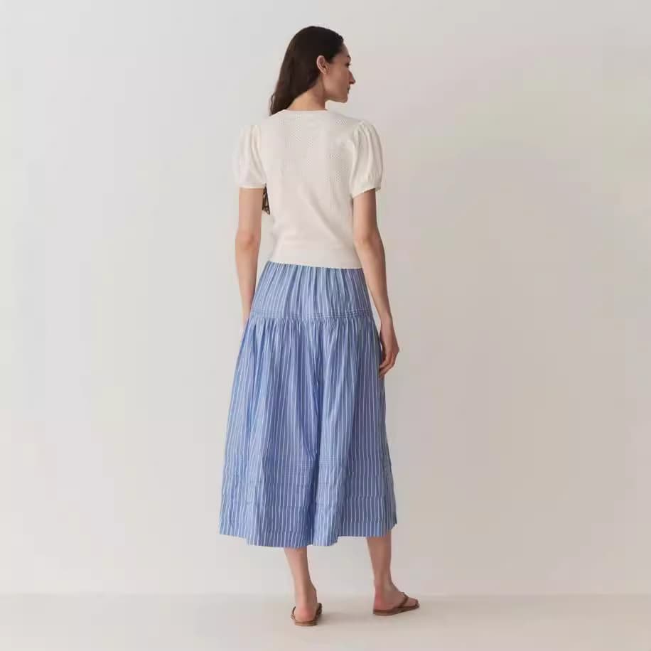 スカート ティアード ふんわりティアード切替えマキシスカート